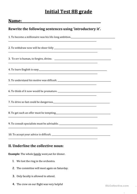 Unlock Your Potential with These Engaging 8th Grade ESL Worksheets