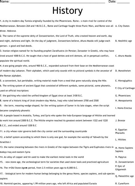 Unlock the Mysteries of 8th Grade History: Exciting Worksheets With Answer Keys to Make Learning Fun!