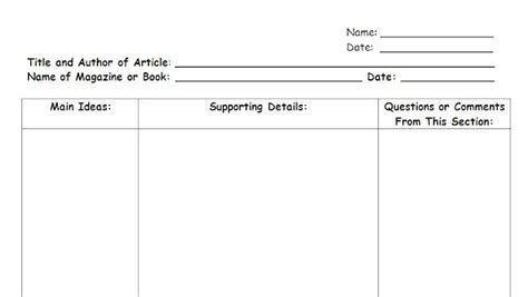 8th Grade Humanities: 3-Column Note Taking