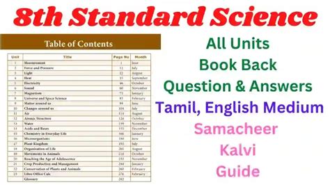 8th std science workbook answers