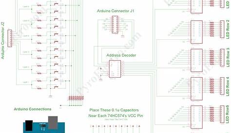 8x8x8 Led Cube Arduino Schematic Project Guidance Forum