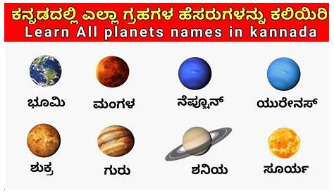9 Planets Name In English And Kannada Solar System Gk Notes YouTube