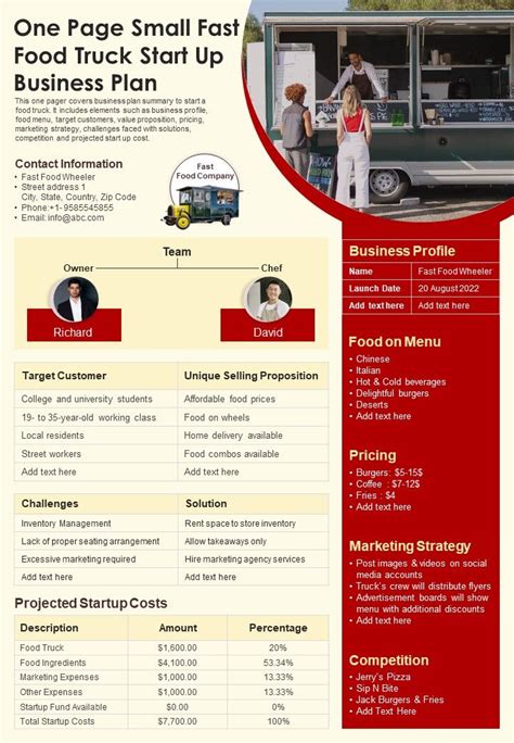9+ Food Truck Business Plan Examples - PDF | Examples