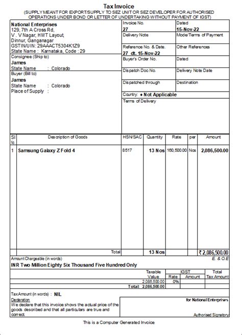 9+ Format Of Export Invoice | Psychic Belinda Throughout Export Invoice Template Quickbooks