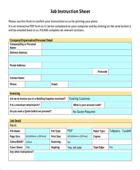 9+ Instruction Sheet Templates - Free Sample, Example Format