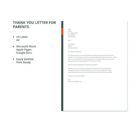 9+ Thank You Letter To Parents - PDF, DOC