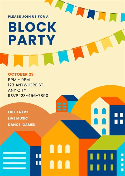 9 Block Party Flyer Template - Template Free Download