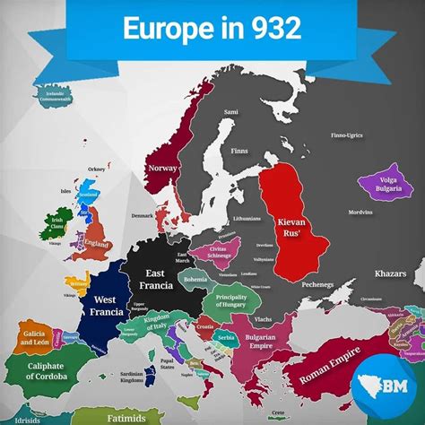 9th Century Political Map Of Europe Map