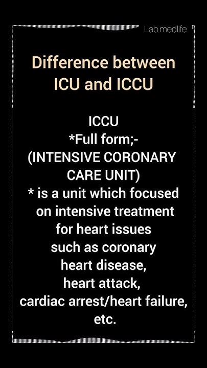 9 Essential Differences Between ICU and ICCU Explained Clearly
