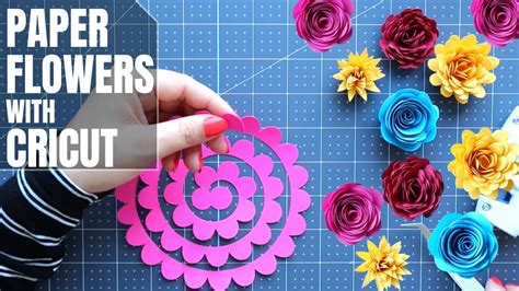 Download 9 Rolled Paper Flower Set for Cricut Machine