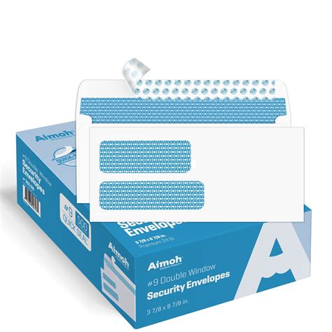 9 double window envelopes self seal