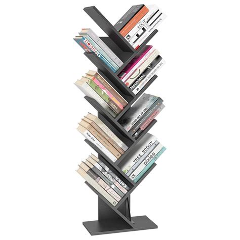 9 shelf tree bookcase