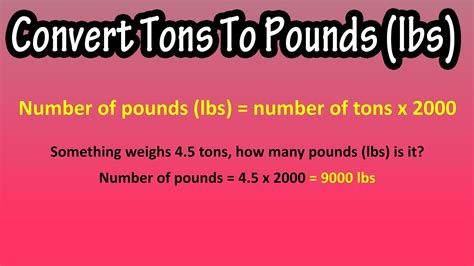 9 Tons Equal Pounds