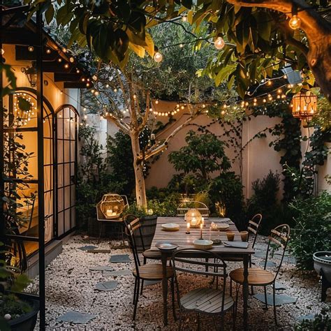 9. Use lighting to transform a courtyard