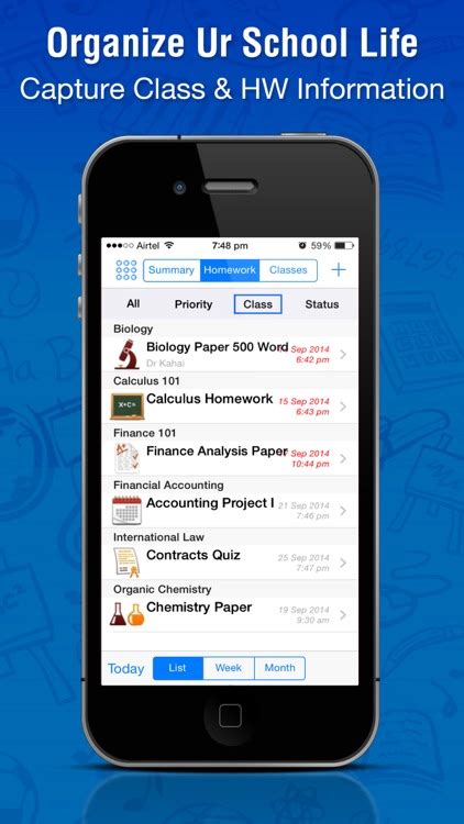 9. Class Manager– My Homework App