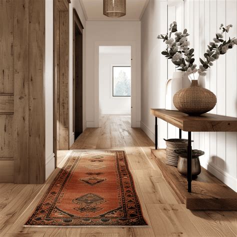 9. Introduce texture underfoot with a runner