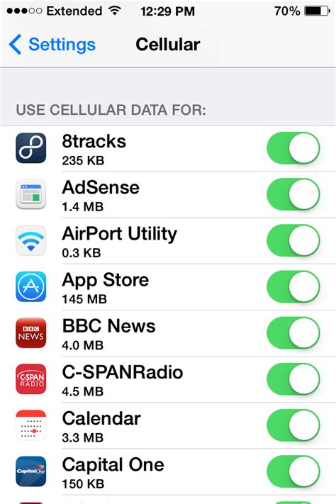 9. Learn about your cellular data usage