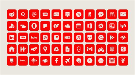 9. Ruby red app icons