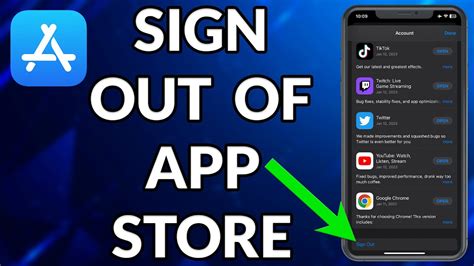 9. Sign out from App Store