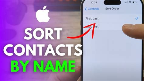 9. Sort Contacts by First or Last Name