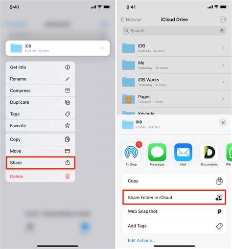 9. iCloud Shared folder