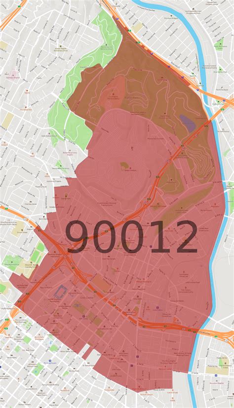 90012 Zip Code Map