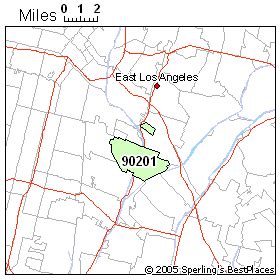 90038 90201 Zip Code Map