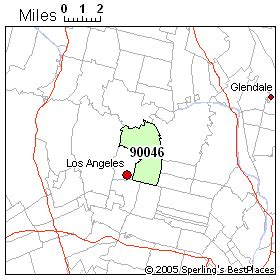 90046 Zip Code Map