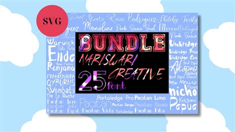 Download 904  Nariswari Creative Font Bundle PSD Cricut SVG Free PSD Mockups