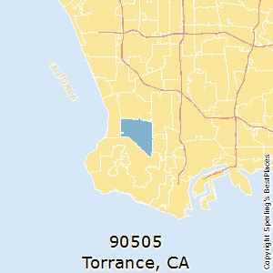 Torrance CA Zip Code Map