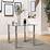 Urban Deco Sophia 90cm Square Dining Table Glass and Stainless Steel