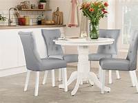 Kingston Round White 90cm Dining Table Furniture Choice