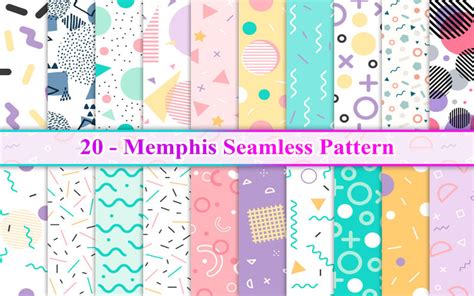 Download 912+ Memphis Seamless Pattern Images Files