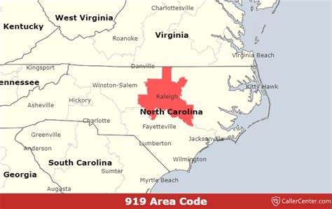 919 Area Code Time Zone Map