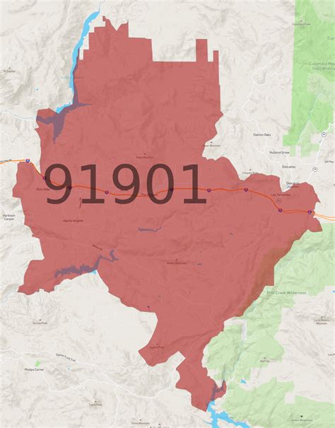 91901 Zip Code Map