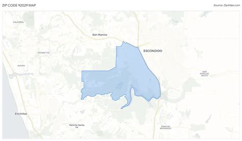 92029 Zip Code Map