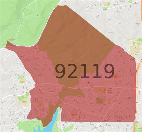 92119 Zip Code Map