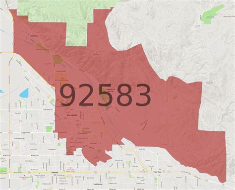 92583 Zip Code Map