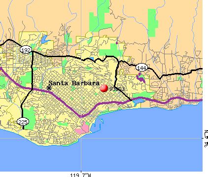93103 Zip Code Map