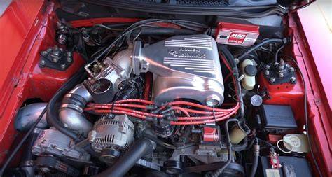 The powerful engine of a 1994 Ford Cobra