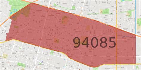 94085 Zip Code Map