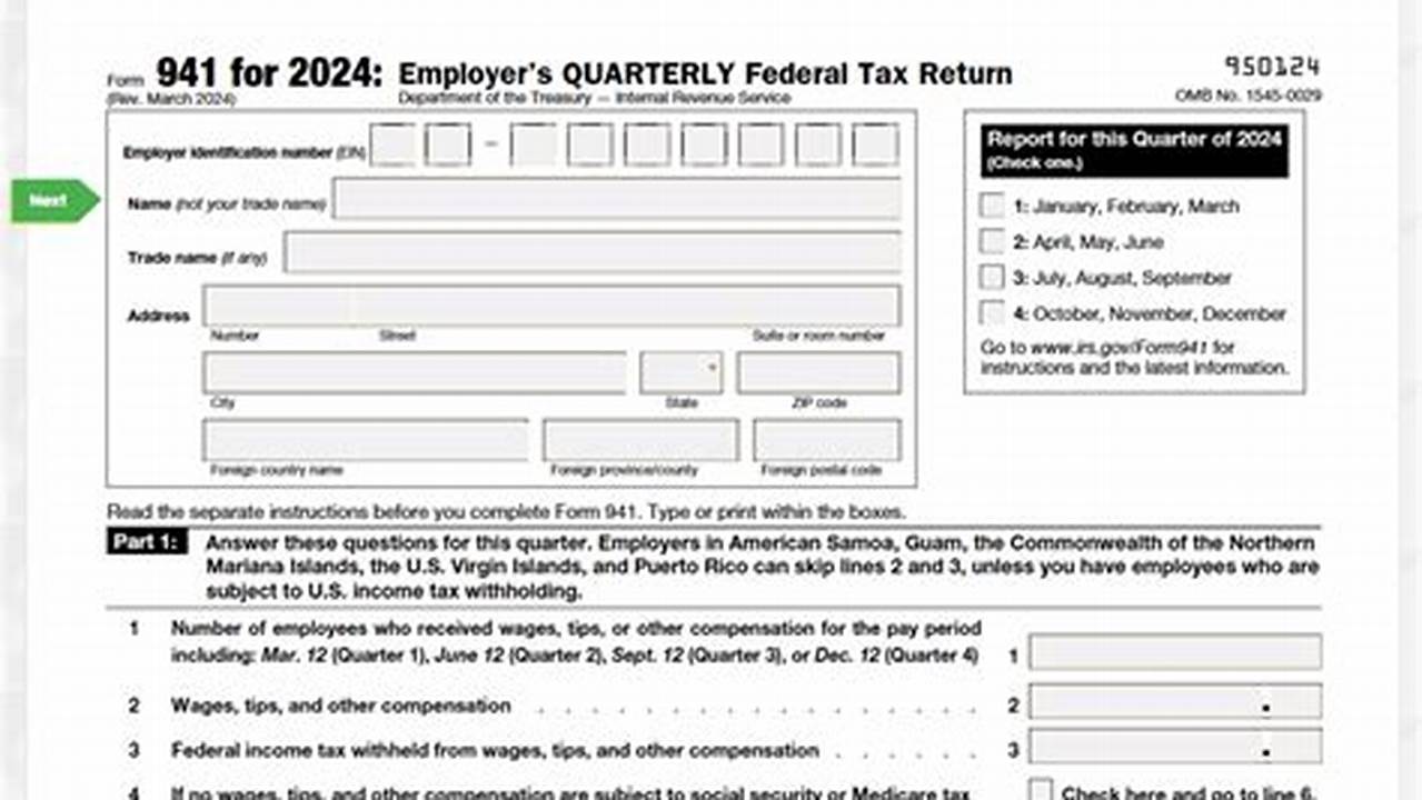 941 Form 2024 Download Pdf Download