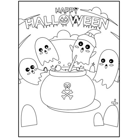 Download 949  Halloween Coloring Pages For Kids V2 Images Files Free PSD Mockups