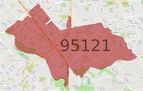 95121 Zip Code Map