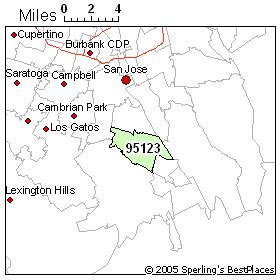 95123 Zip Code Map
