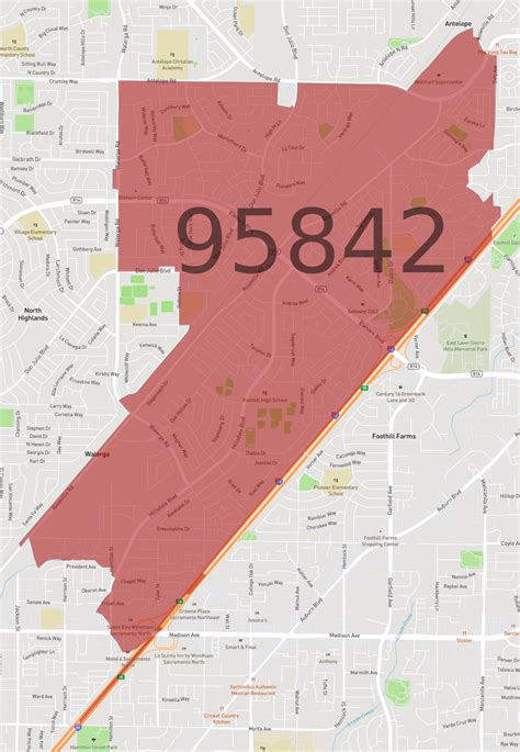 95842 Zip Code Map