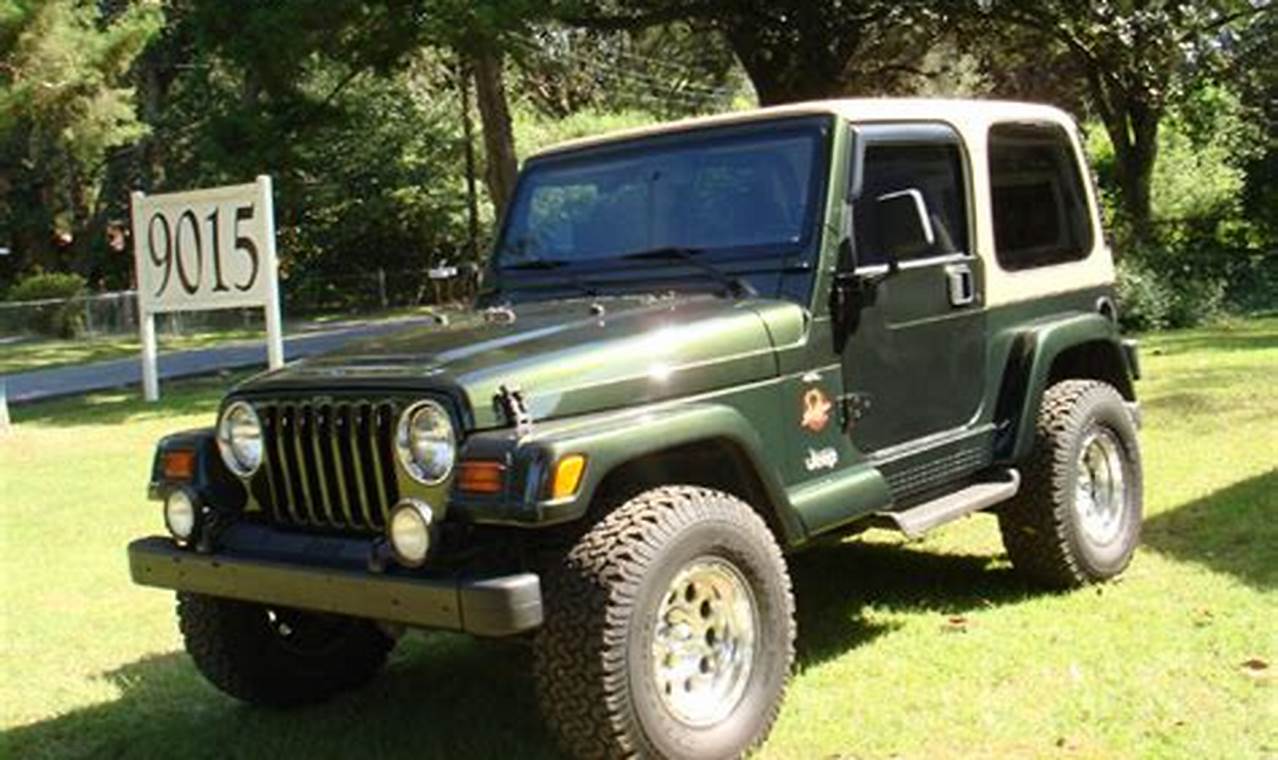 97 jeep wrangler sahara for sale