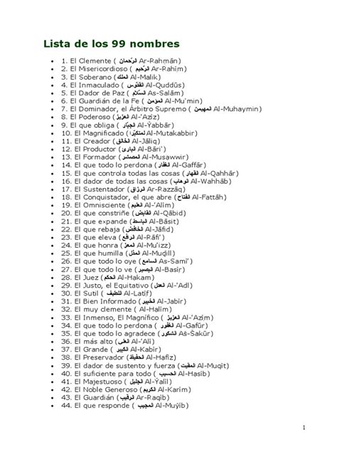 Must See 99 Nombres De Dios