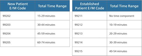 99204 cpt code time range