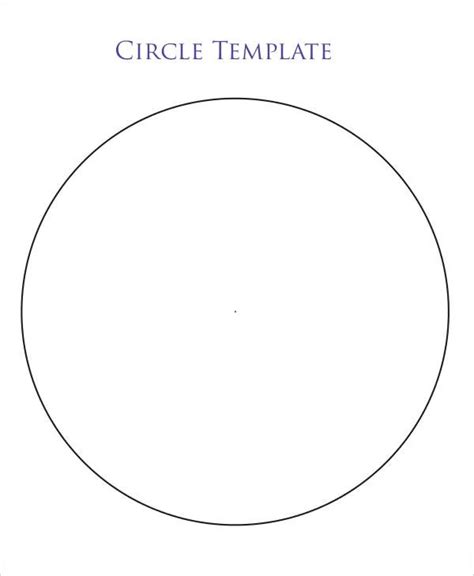 9In Image Circle Printable Template